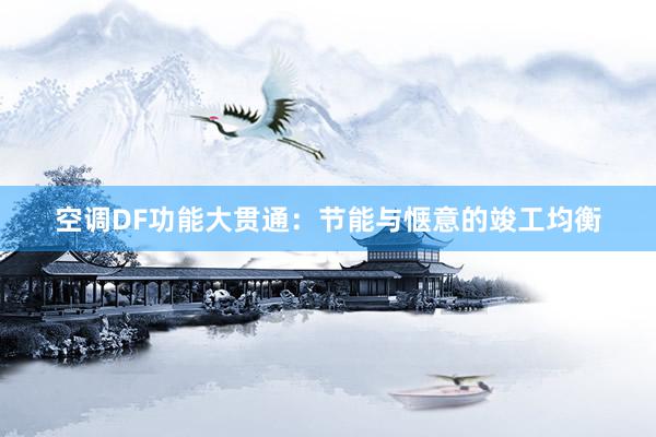 空调DF功能大贯通：节能与惬意的竣工均衡